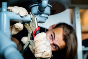 soul plumbing man fixing kitchen sink